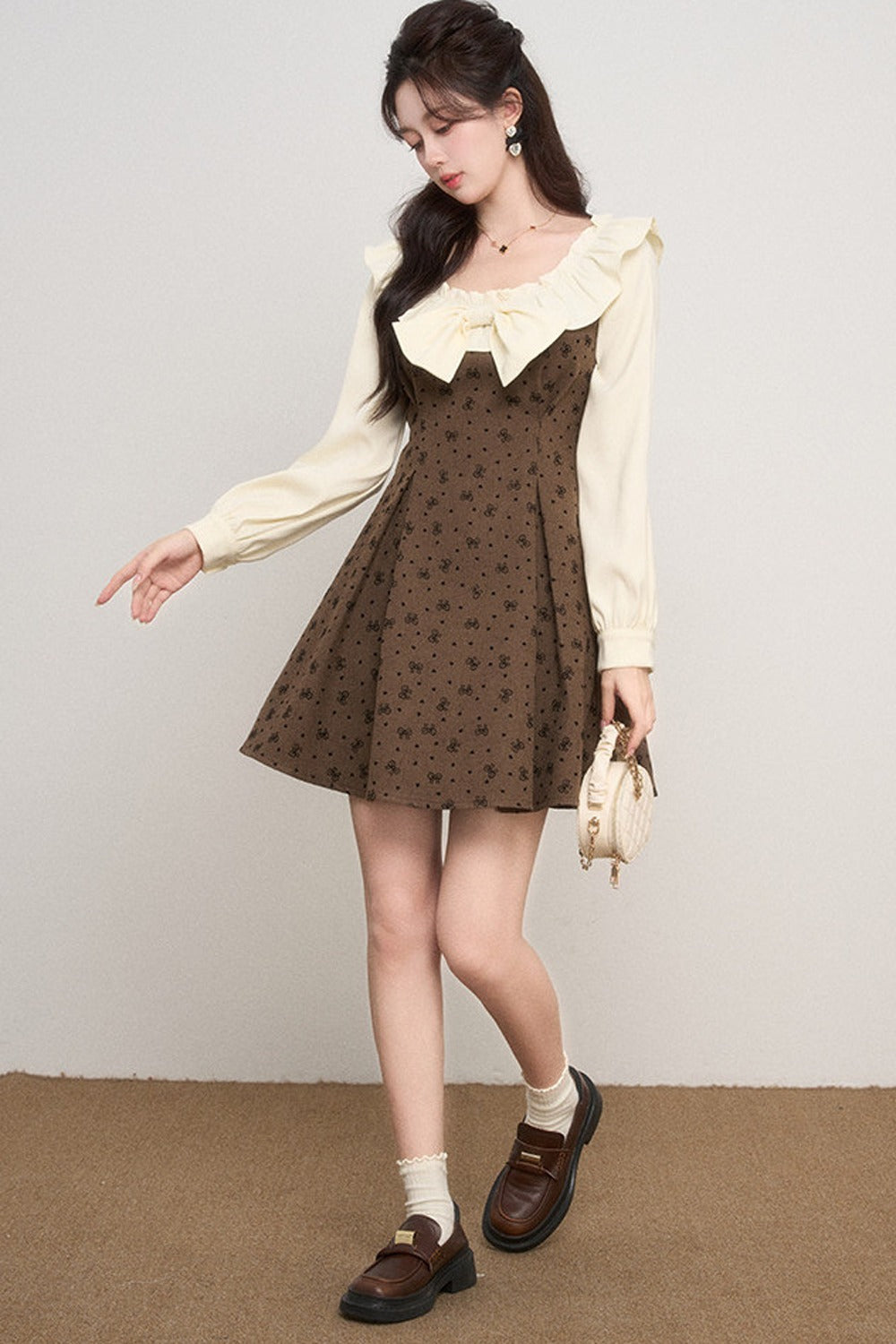 Layered-Look A-Line Dress