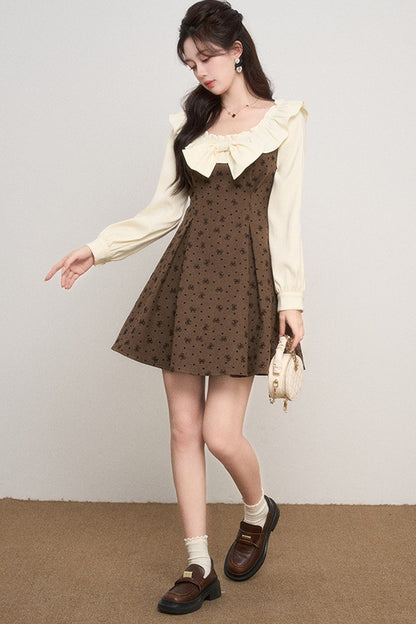 Layered-Look A-Line Dress