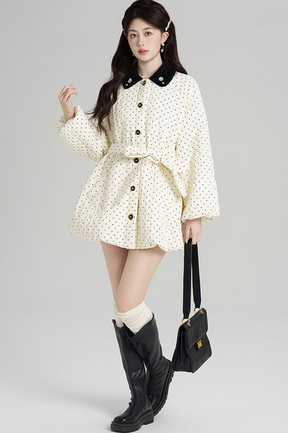 Polka Dot Cotton Coat