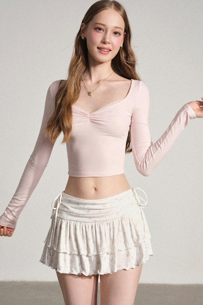 Fur Collar Cardigan and Flared Pants