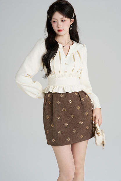 French-Style Shirt and Skirt Set-Up