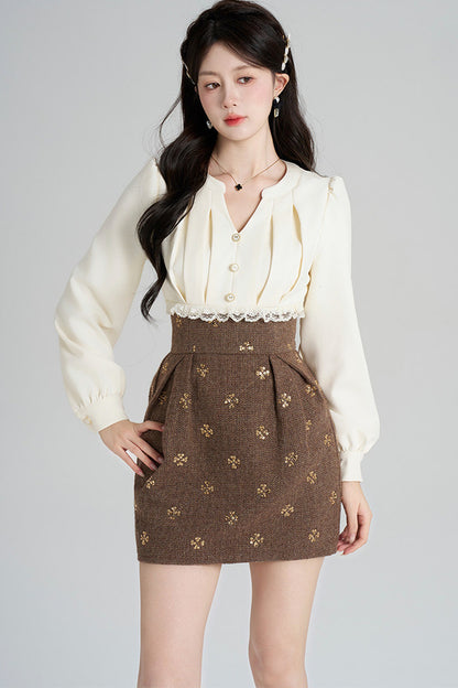 French-Style Shirt and Skirt Set-Up