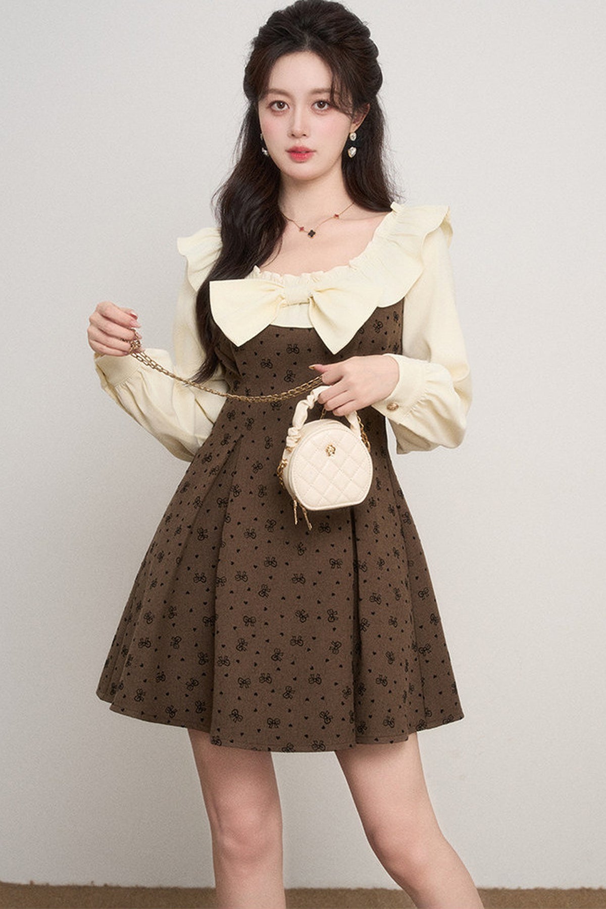 Layered-Look A-Line Dress