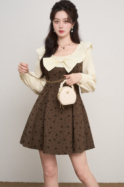 Layered-Look A-Line Dress
