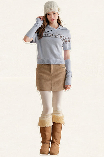 Snowflake Fair Isle Knit Top
