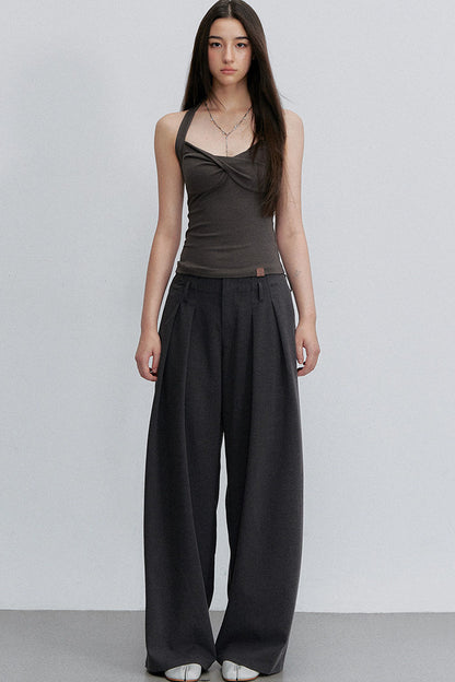 Cross-Knot V-Neck Knit Vest