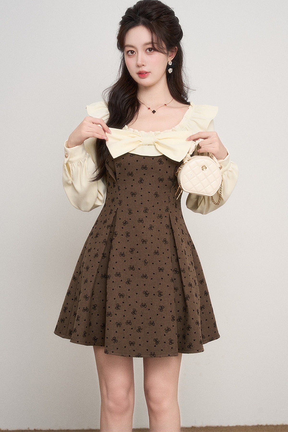 Layered-Look A-Line Dress