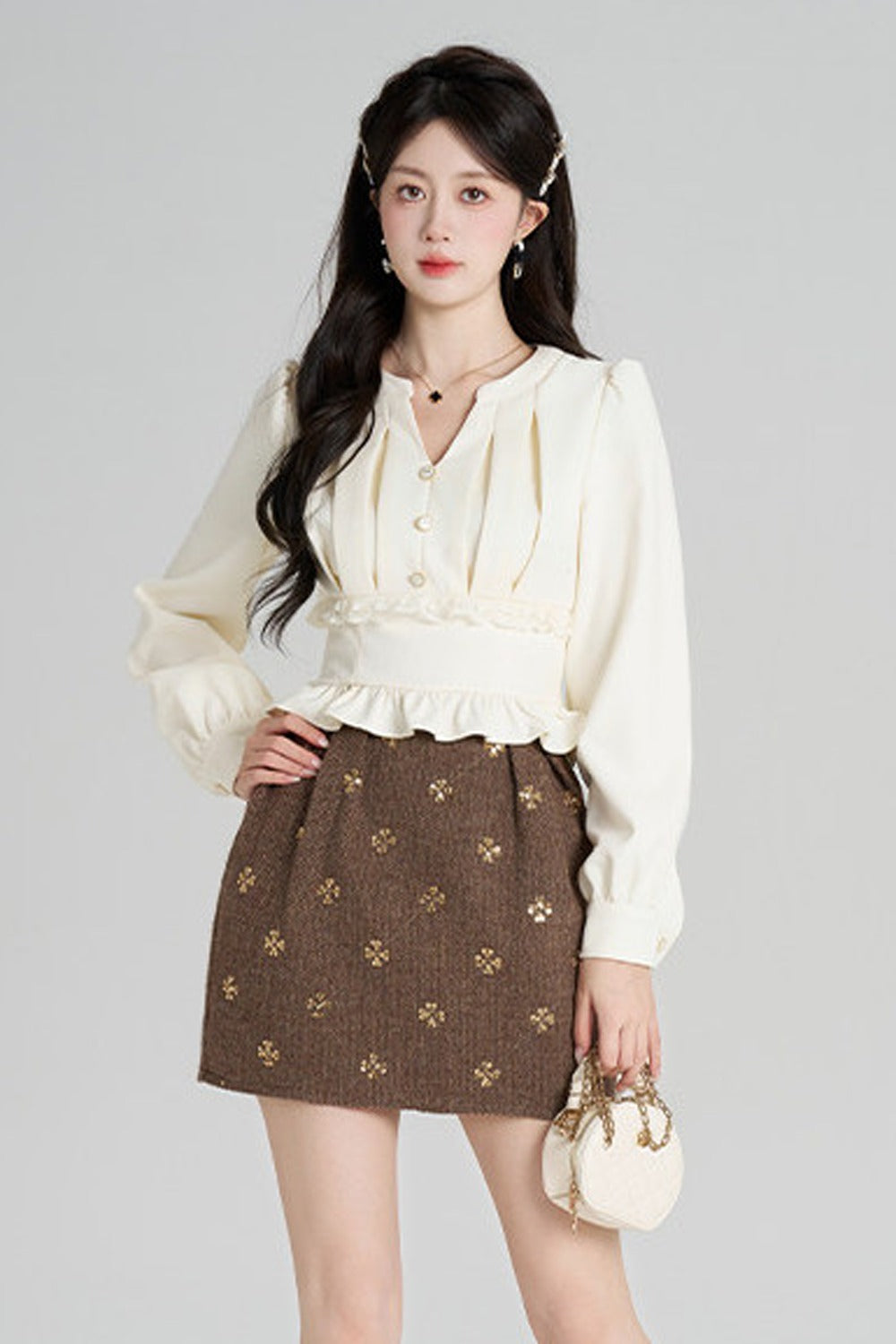 French-Style Shirt and Skirt Set-Up