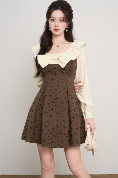 Layered-Look A-Line Dress