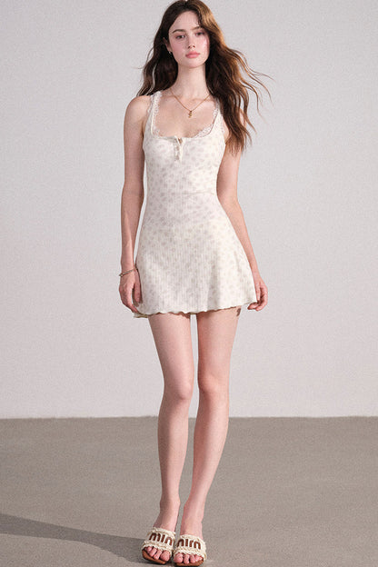 Slim Fit Cardigan and Tank Dress Set-Up