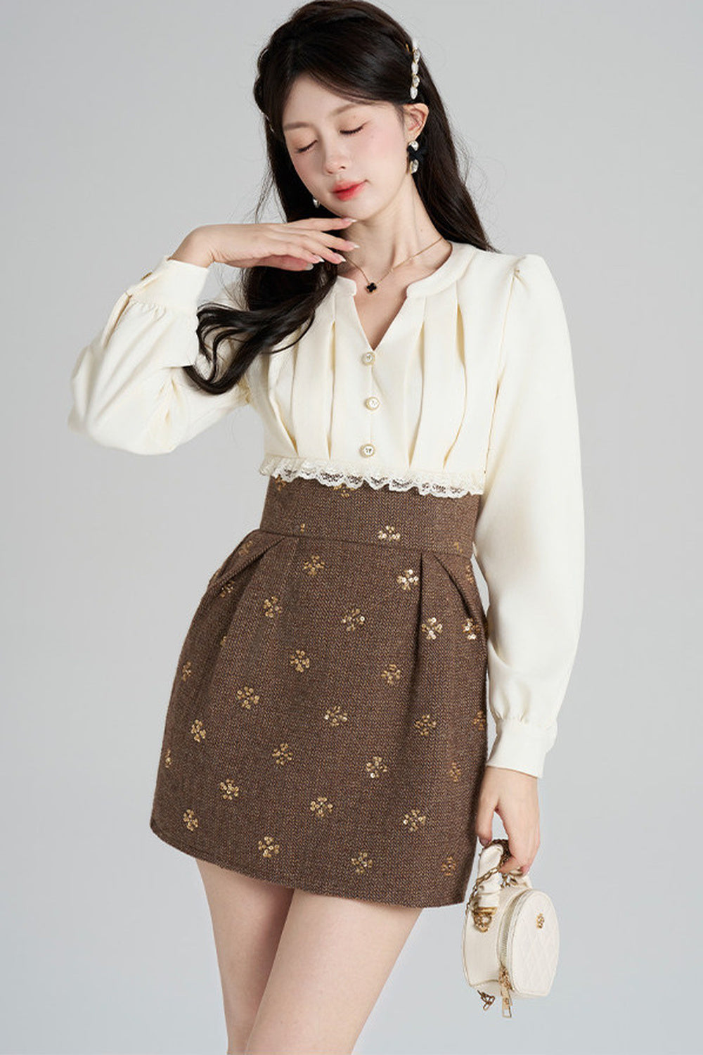 French-Style Shirt and Skirt Set-Up