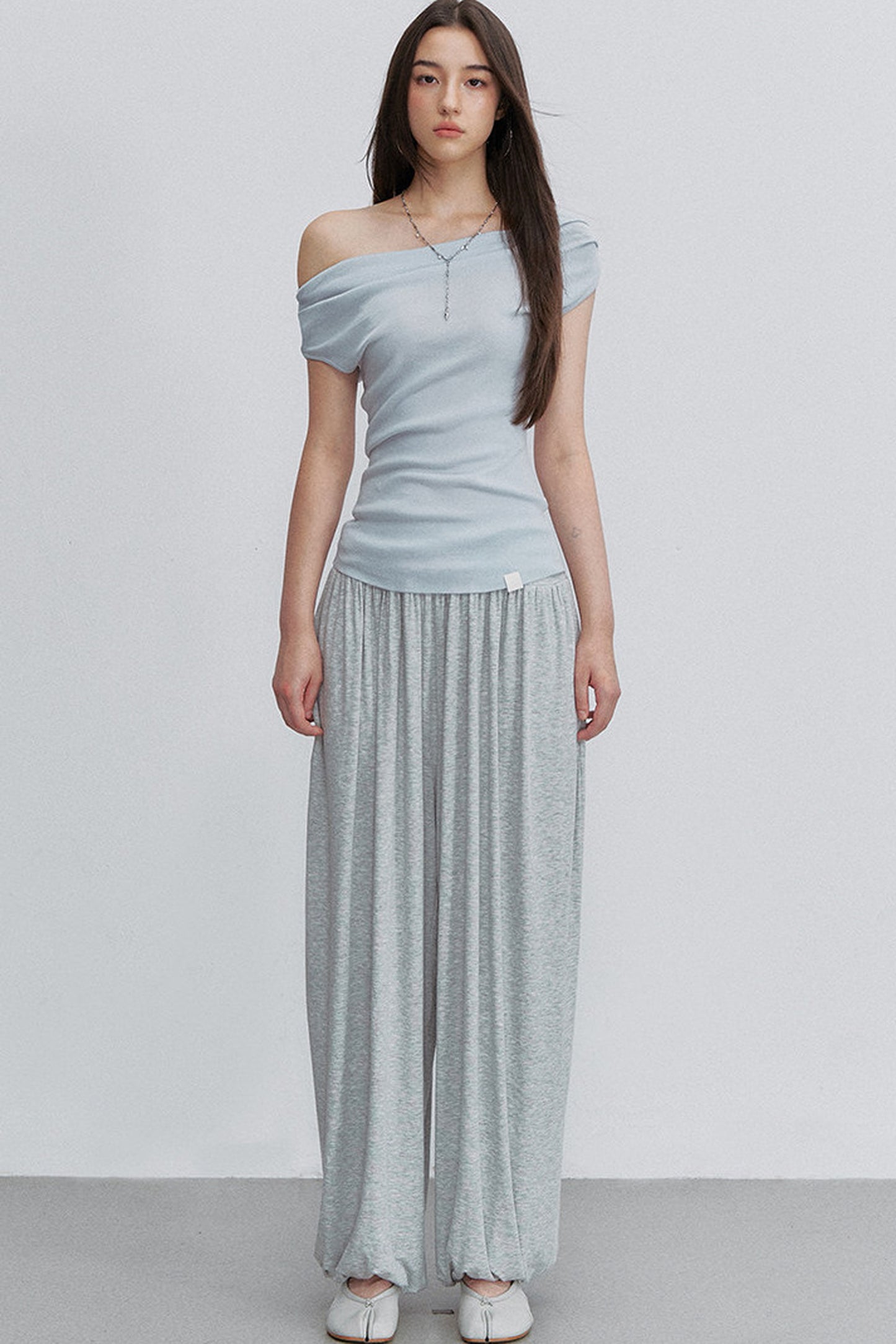 Asymmetrical Tencel Wool Top