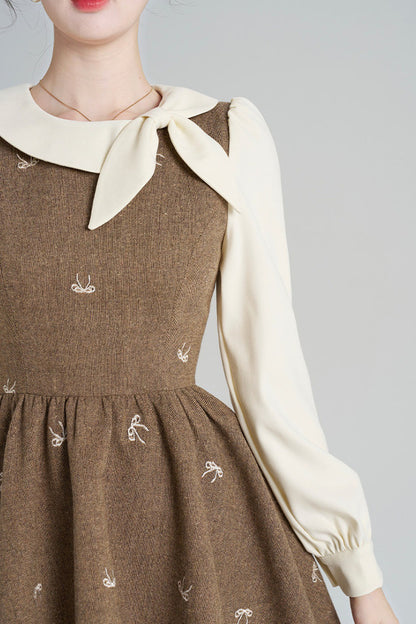 Layered-Look Floral Dress