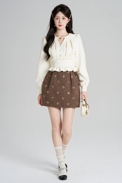 French-Style Shirt and Skirt Set-Up