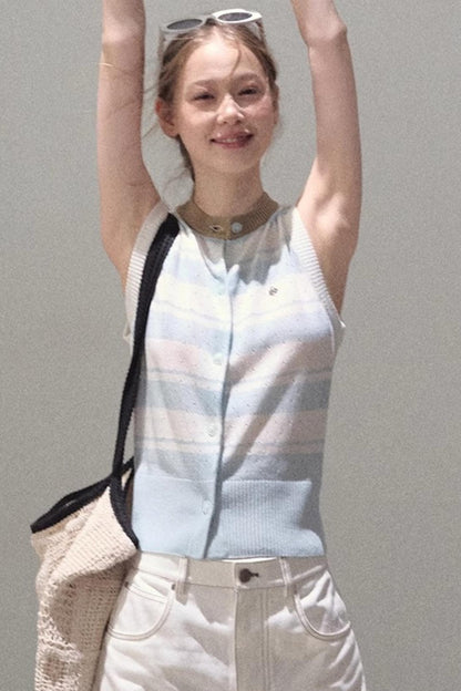 Thin Linen Relaxed Fit Vest