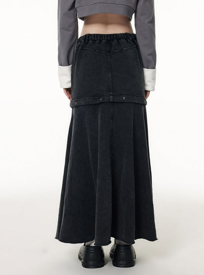 midi-length tooling skirt