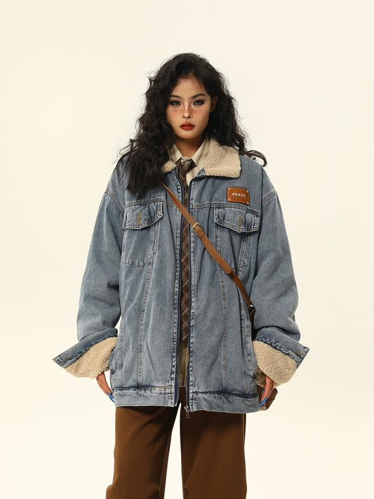 Loose denim cotton jacket