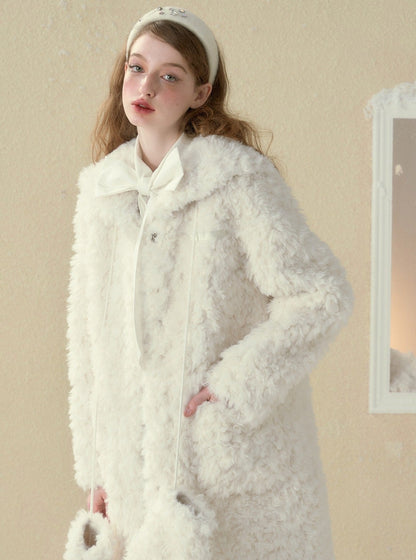 Long warm eco-friendly coat