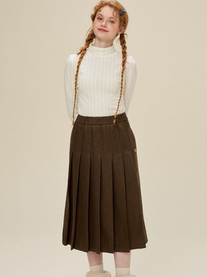 Elasticated Waist A-Line Skirt