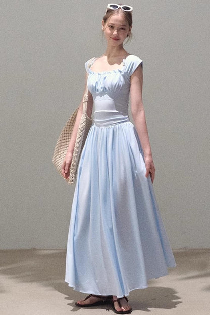 Square Neck Halter Knit Dress