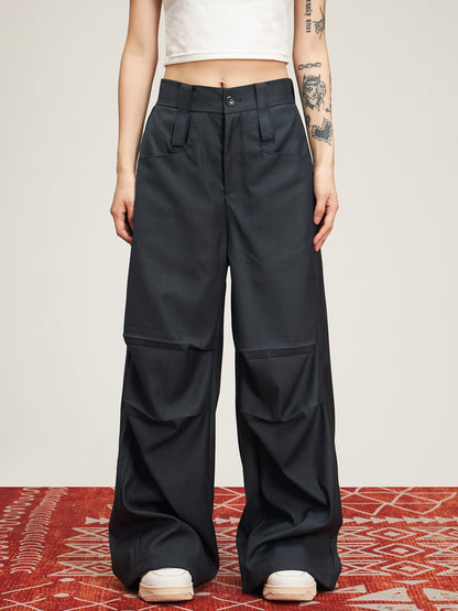 American drape wide-leg mopping pants