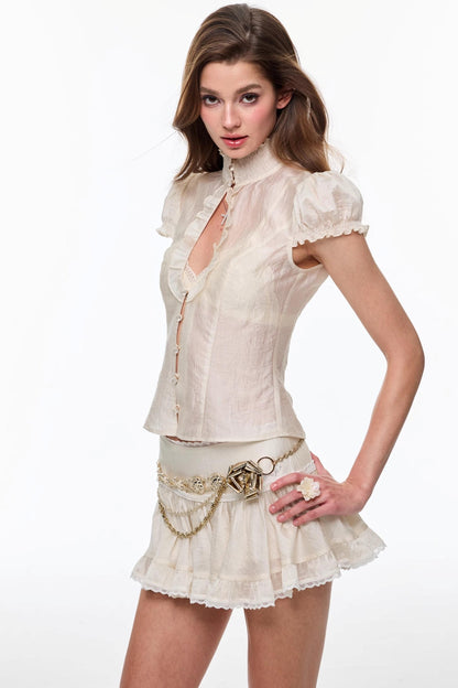 Pearl Waterdrop Top Skirt Set-Up