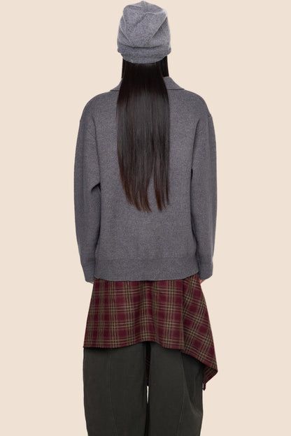 Basic Retro Loose Knit Jacket