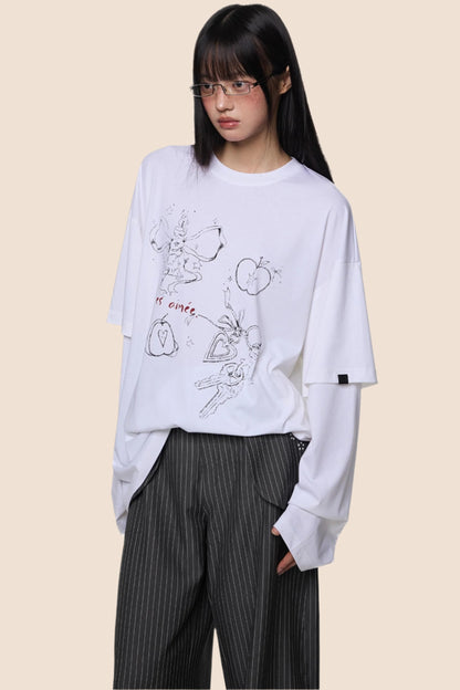 White Long Sleeve Tee