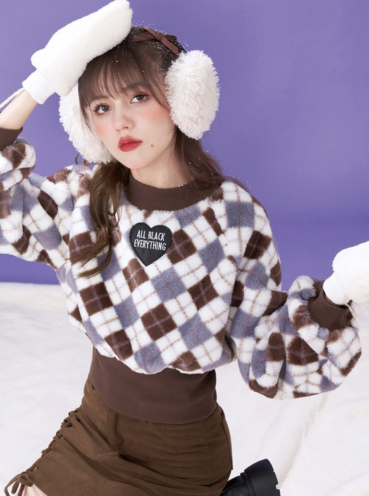sleeve pullover plush thick sweater