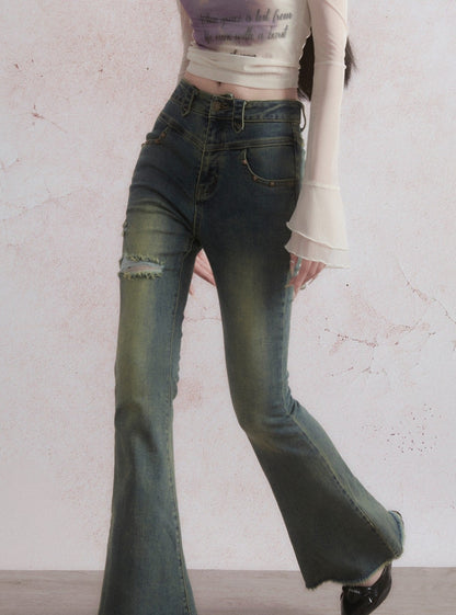 American zerrissene Jeans dünne Hosen