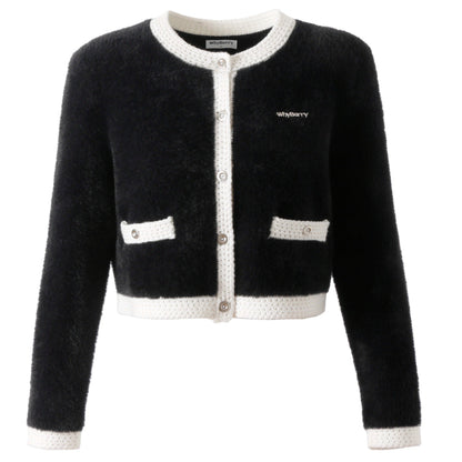 Imitation mink sweater jacket