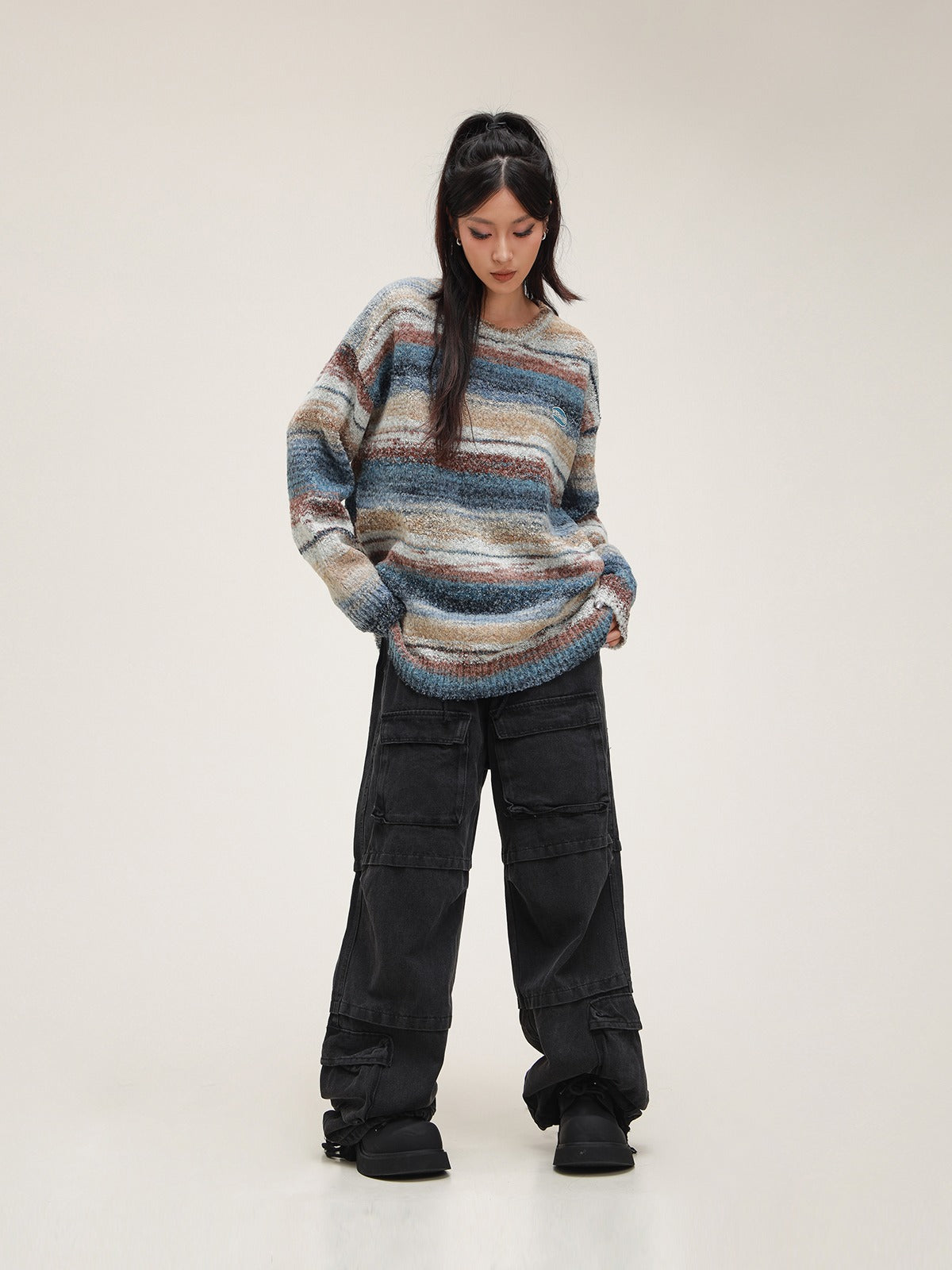 American Soft Waxy Lazy Strick Pullover