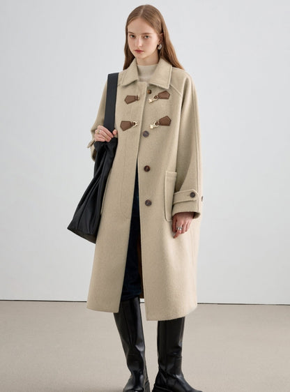 British Horn Padded Mid-Length Coat