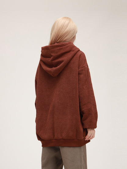 Vintage Hooded Sweatshirt Coat