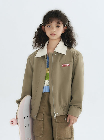 khaki American shoulder pad jacket suit