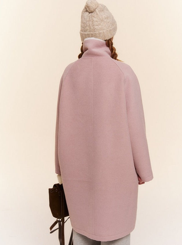 Lamb panel wool horn tweed Coat