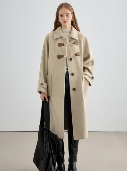 British Horn Padded Mid-Length Coat