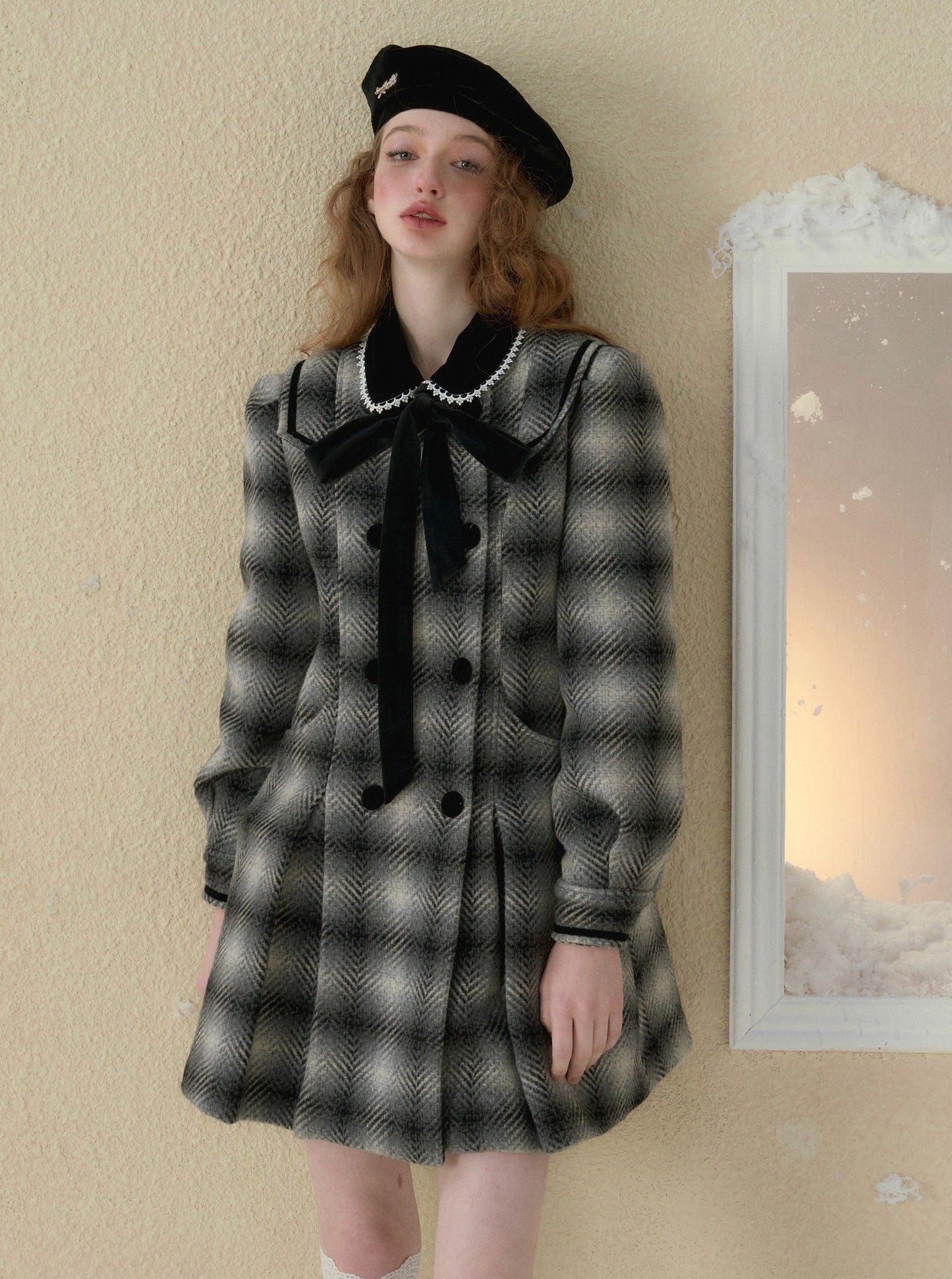 tweed check dress