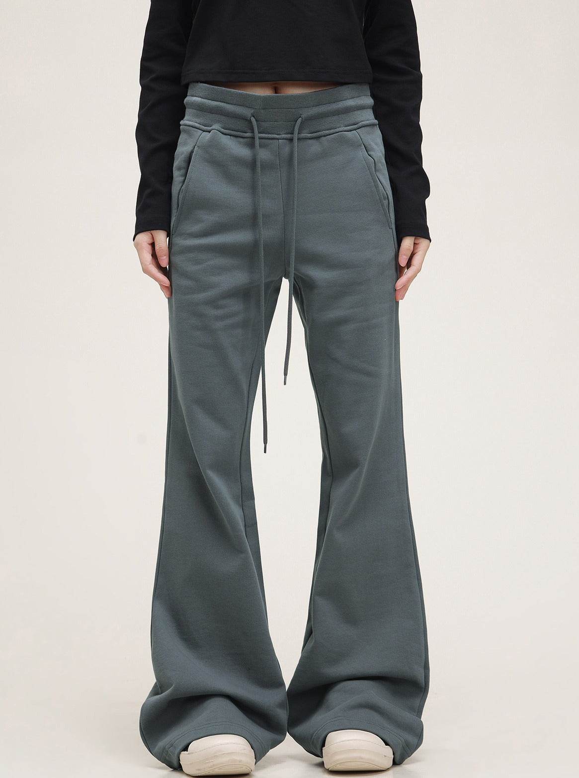 American Casual Pants Slim Slightly Flared Pants