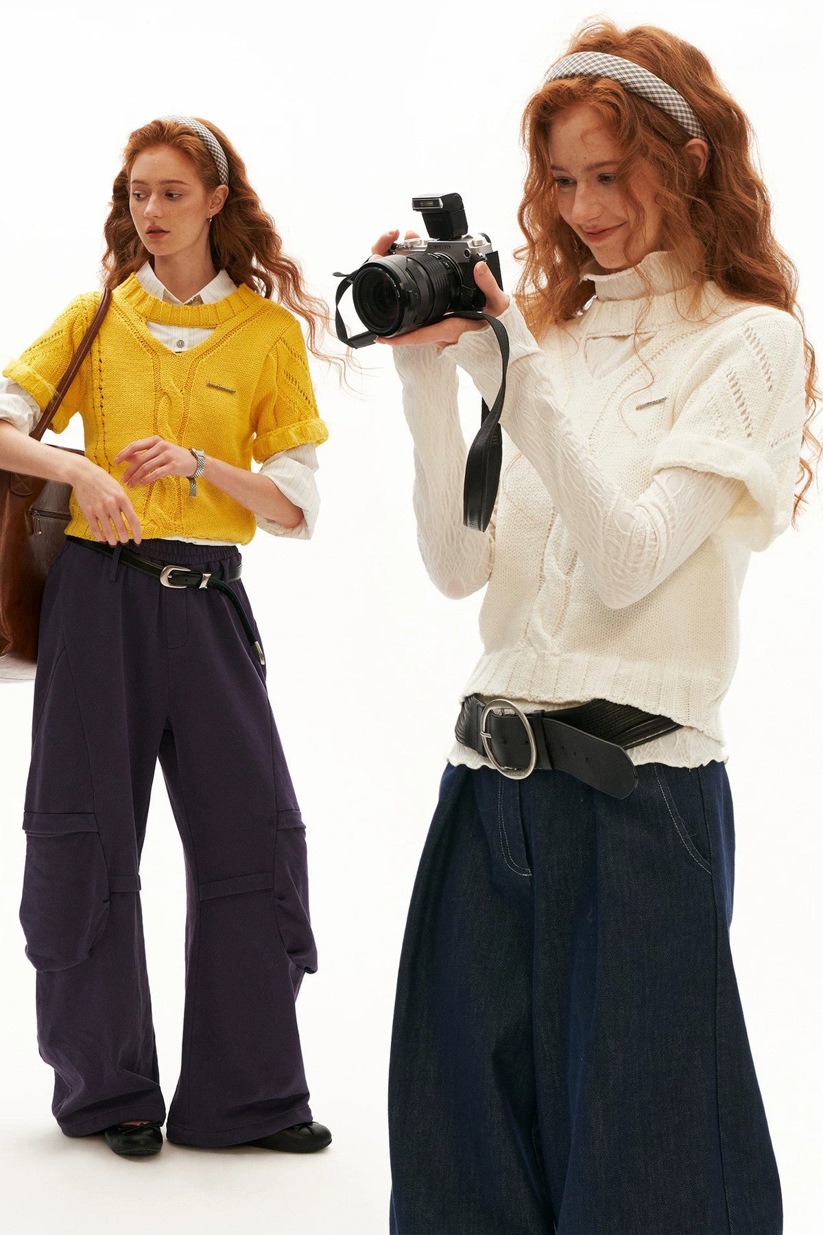 Puff Sleeve Hollow Out Knit Top