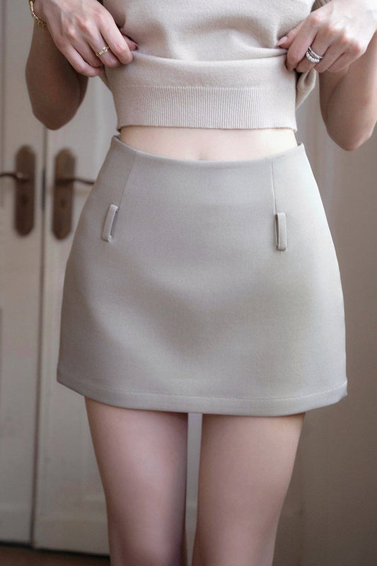High Waist A-Line Skirt