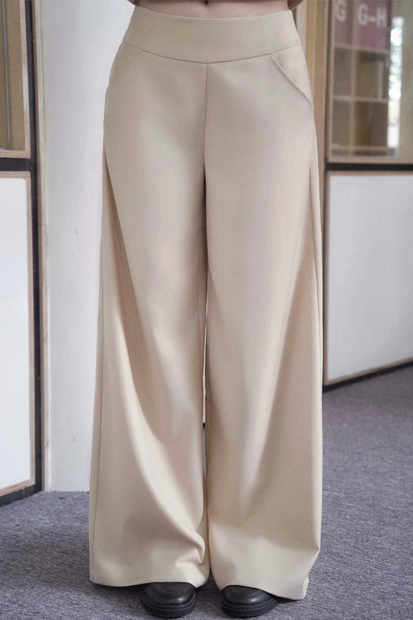 Straight Wide-Leg Pants