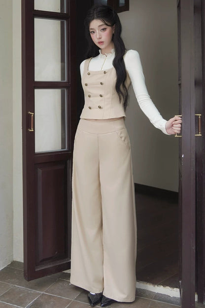 Straight Wide-Leg Pants