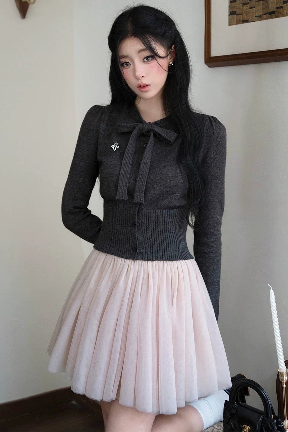 A-Line Large Flared Mesh Skirt