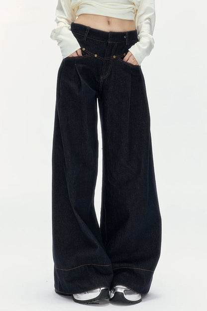 Low-Waist Wide-Leg Jeans