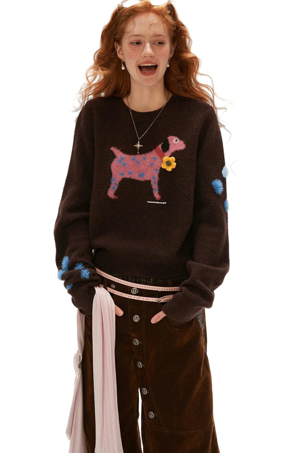 Puppy Jacquard Sweater