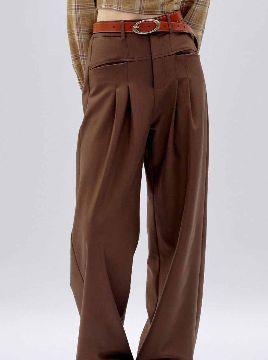 Drap Wide-leg Pants