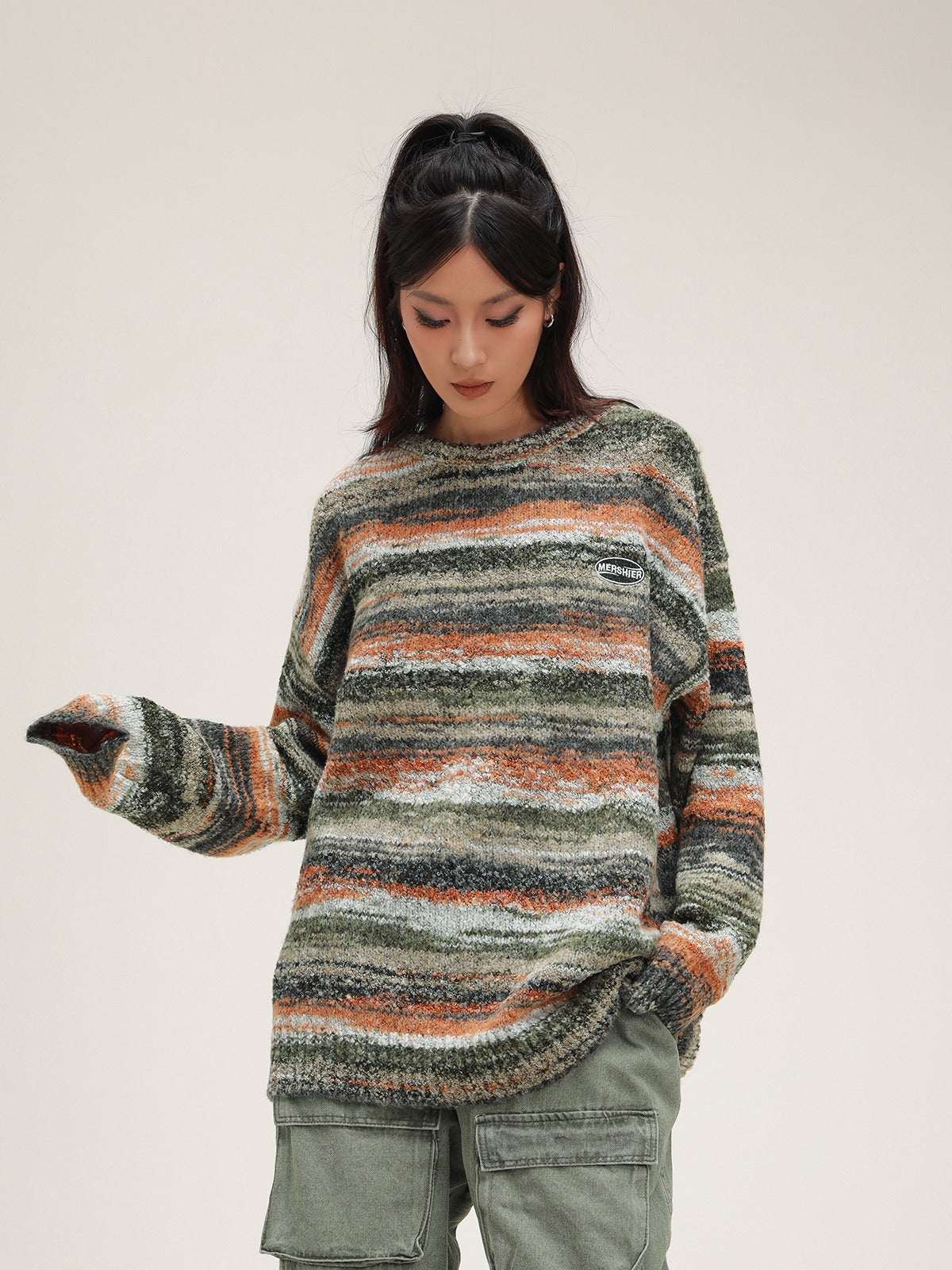 American Soft Waxy Lazy Strick Pullover