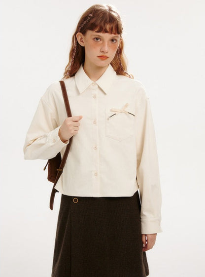 LAPEL CROPPED SHIRT