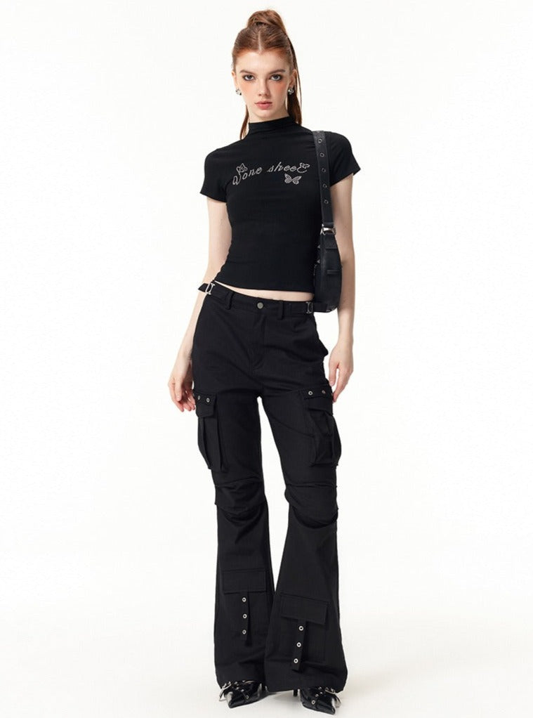 Cropped Black T-Shirt